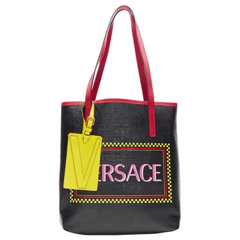 Versace Collection Saffiano Leather Tote Bag 